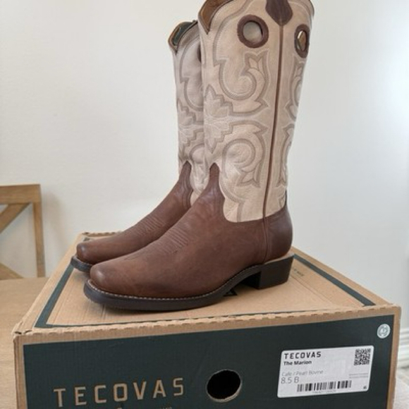 Tecovas Women’s “The Marion” In Cafe Pearl Cowboy Boot 8.5 - Picture 1 of 12